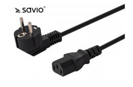 Kabel SAVIO CL-98 (IEC320 C13 - Shuko ; 1,8m; kolor czarny)