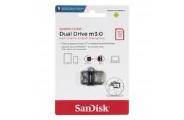 Pendrive SanDisk Ultra Dual Drive M3.0 SDDD3-032G-G46 (32GB; microUSB, USB 3.0; kolor szary)