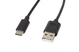 Kabel Lanberg CA-USBO-10CC-0018-BK (USB 2.0 typu A M - USB typu C M; 1,8m; kolor czarny)